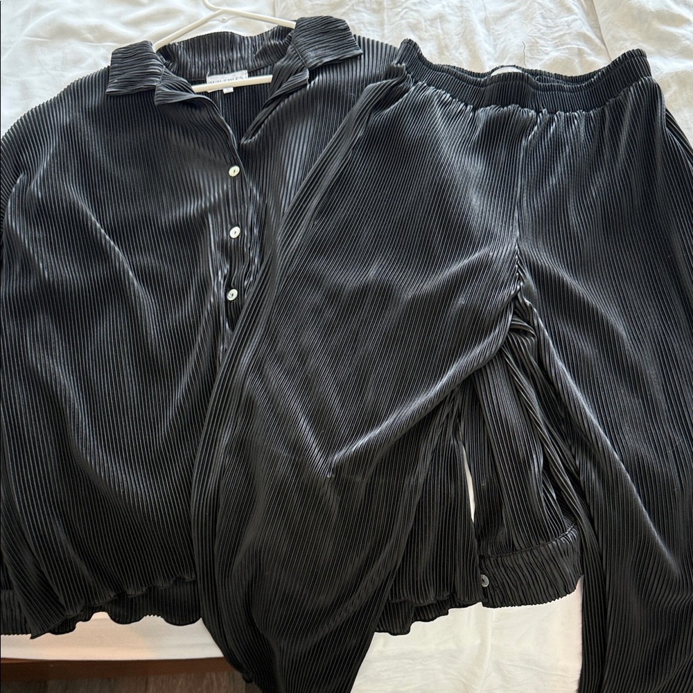 Women's Black Button Down Shirt